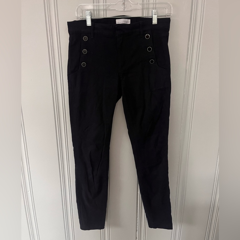 Navy Blue skinny leg pants from Loft